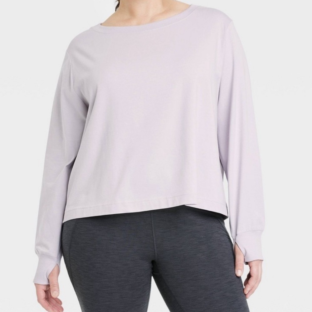All In Motion Supima Cotton Long Sleeve Top Shirt Women’s Size 4X 28-30 NWT